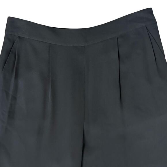 Diane von Furstenberg DVF Black Elena Crepe Silk Wide Leg Pants Trousers size 0 - Picture 9 of 13